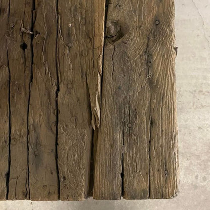 Skinny Reclaimed Elm Wood Bench