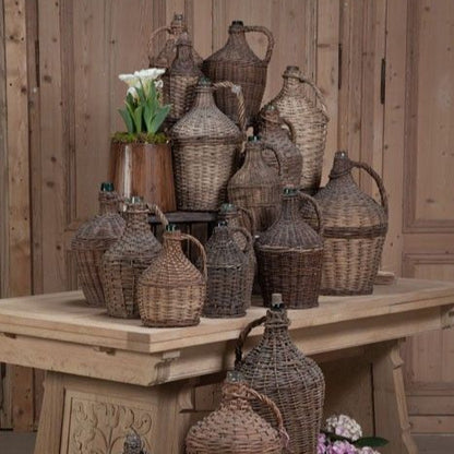 Vintage Wicker Demijohns